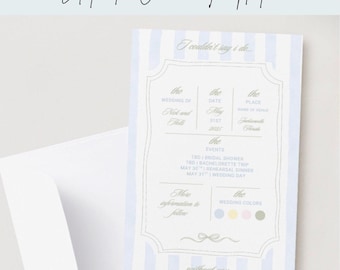 Brautjungfer & Groomsman Info Karten Vorlage | Bearbeitbare Leinwand (Digitaler Download)