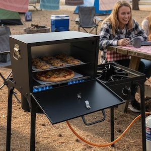 Camping Oven for Camping Stoves, BBQ Grill, Home Stoves, Rocket Stoves, for Survival, Preppers, RV, Tenting, Hunting, (2nd Quality)