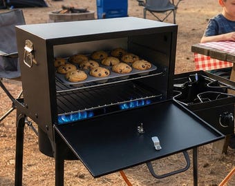 Pop-On-Top Camping Oven for Camp Stove, BBQ Grill, Off-Grid, Preppers, Hunt Camps, and Home Stove