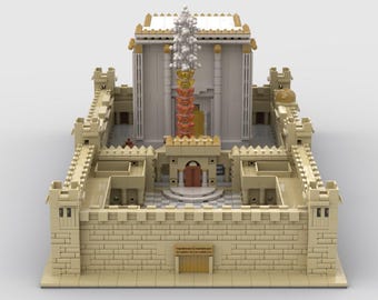 Geulah Second Bet Hamikdash Brick Model – 3,480 Pieces | 10 x 20 Holy Temple in Jerusalem Replica | Judaica Gift for Bar Mitzvah, Birthday | 10