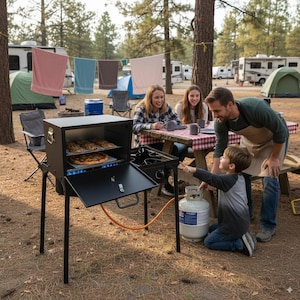 Camping Oven for Camping Stoves, BBQ Grill, Home Stoves, Rocket Stoves, for Survival, Preppers, RV, Tenting, Hunting, (2nd Quality)