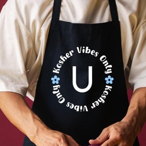 Kosher Vibes Only Apron: Jewish Kitchen Gift