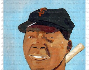 Willie Mays, San Francisco Giants Art Photo Print