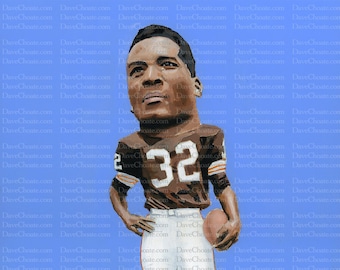 Jim Brown, Cleveland Browns Art Photo Print