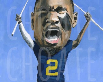 Charles Woodson, Michigan Wolverines Art Photo Print