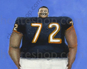 William "The Refrigerator" Perry, Chicago Bears. ART Print from Original Painting