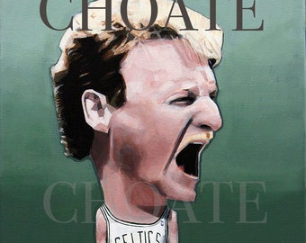 Larry Bird, Boston Celtics Basketball Art Photo Print from Original Painting