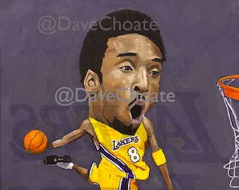 Kobe Bryant, Los Angeles Lakers Basketball Art Photo Print