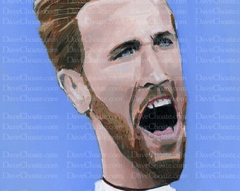 Harry Kane, England at Wembley Stadium Soccer Football Art Photo Print