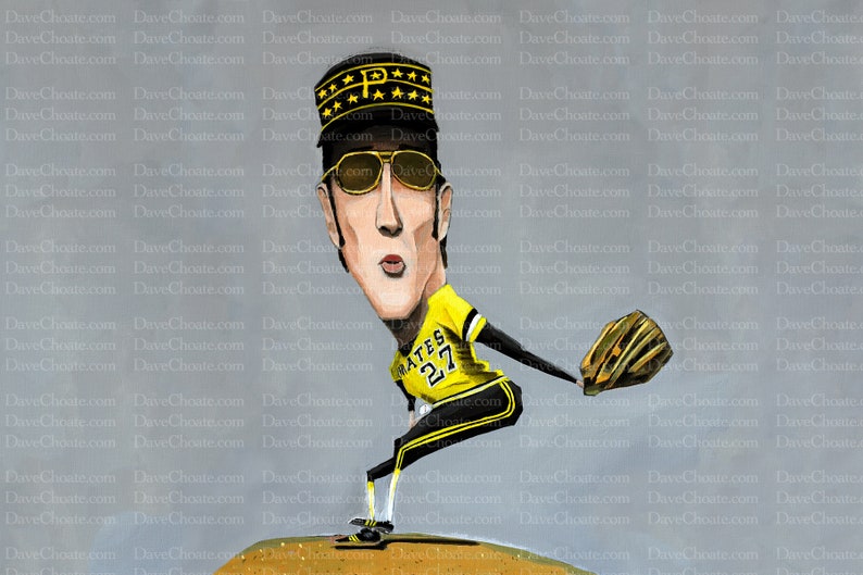 Kent Tekulve, Pittsburgh Pirates. Art Print. image 1