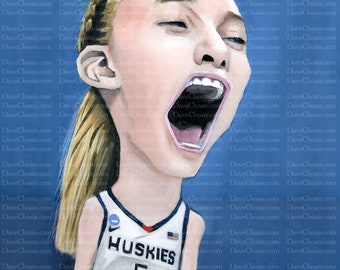 UCONN Huskies, Paige Bueckers - Art Photo Print from an original painting