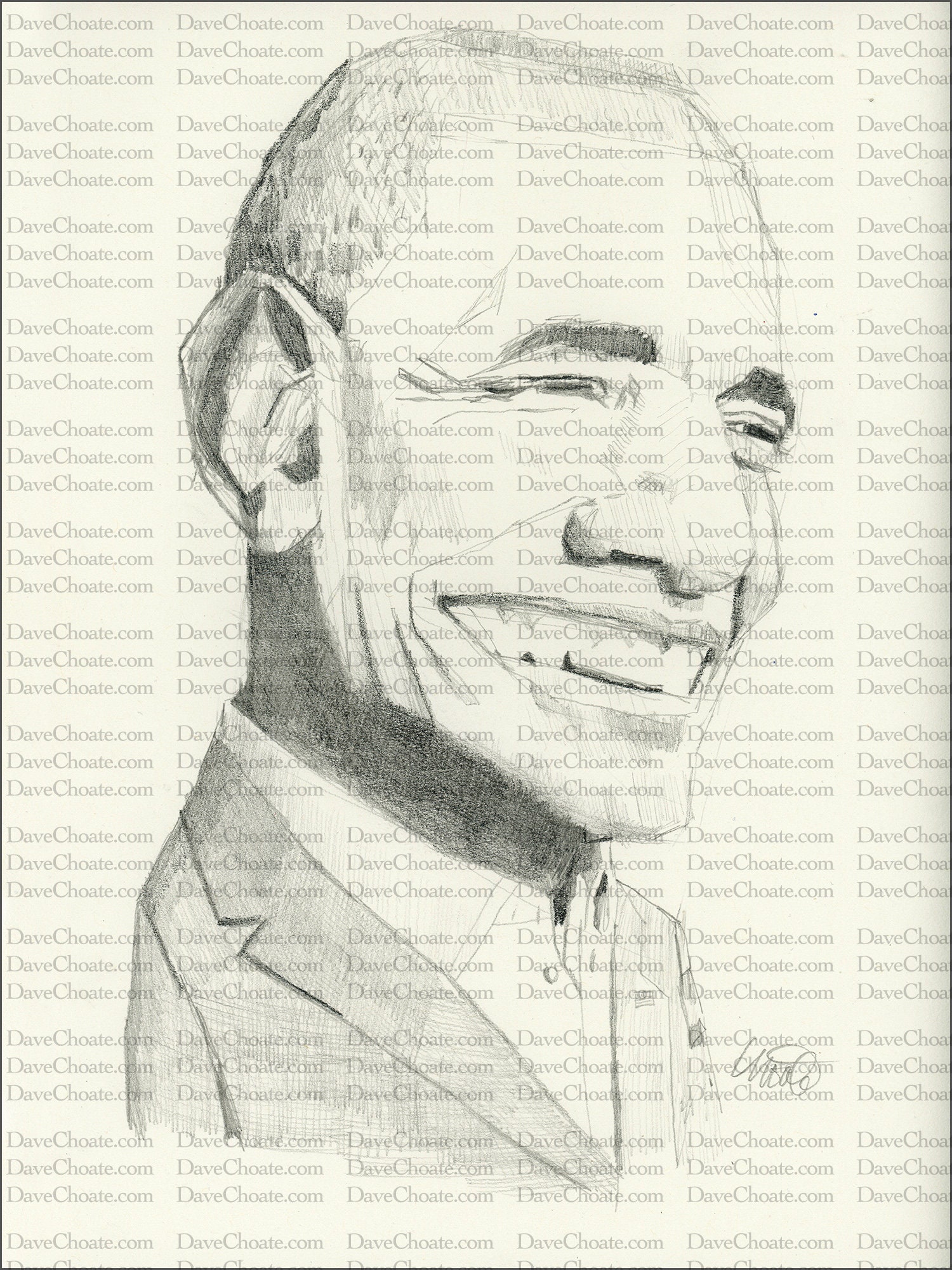 Barack Obama Obamas Strength Original Pencil Art