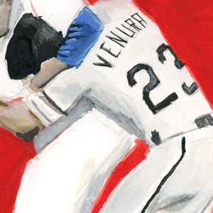 Nolan Ryan, Texas Rangers and Robin Ventura Art Photo Print from Original Watercolor Painting image 4