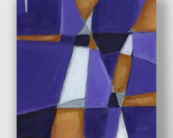 Purple Gold 255 an Original Painting. Measures 6x6. Acrylic on a flat canvas panel.