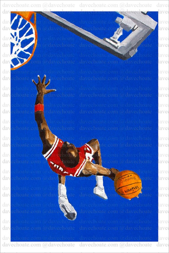 Photo Print From an Original Painting of the NBA Chicago Etsy
