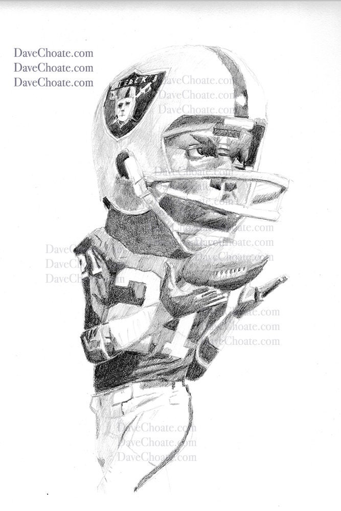 Cliff Branch Oakland Raiders Art Photo Print From Original Etsy 日本