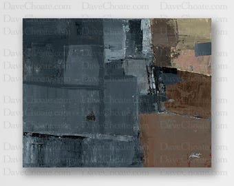 Grey Brown 241 an Original Abstract Painting. Acrylic on stretched canvas. Measures 8x10.