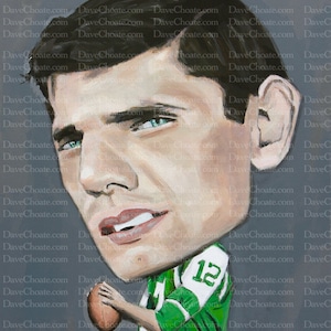 Joe Namath, New York Jets Art Photo Print