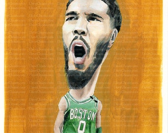 Jayson Tatum, Boston Celtics Art Photo Print