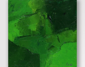 Green 241 an Original Acrylic Painting. Measures 12" x 12"