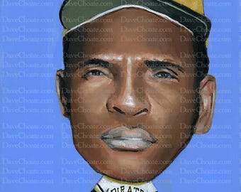 Roberto Clemente, Pittsburgh Pirates Original Acrylic Baseball Painting. Measures 8" x 10".
