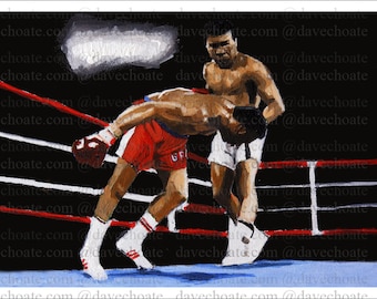 Muhammad Ali Knockout of George Foreman Art Photo Print