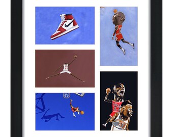 SALE. Five 4x6 prints of Michael Jordan. SAVE 36 dollars. Frame NOT included.
