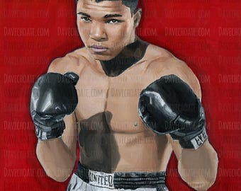 Muhammad Ali Original Acrylic Painting 11" x 14"