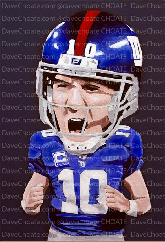Eli Manning New York Giants Art Print. 
