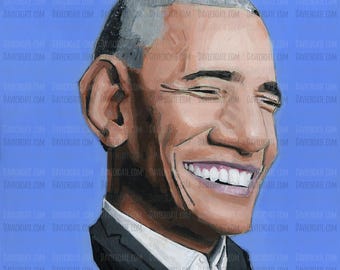 Barack Obama Original Acrylic Painting. Measures 16X20