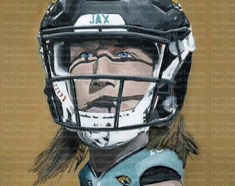 Jacksonville Jaguars, Trevor Lawrence - Art Photo Print.