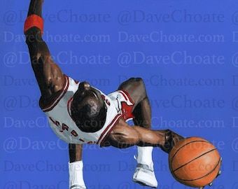 MJ, Chicago Bulls Original Acrylic Painting. Measures 14x18