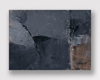 Brown Grey 242 an Original Acrylic Abstract Painting. Measures 9" x 12"