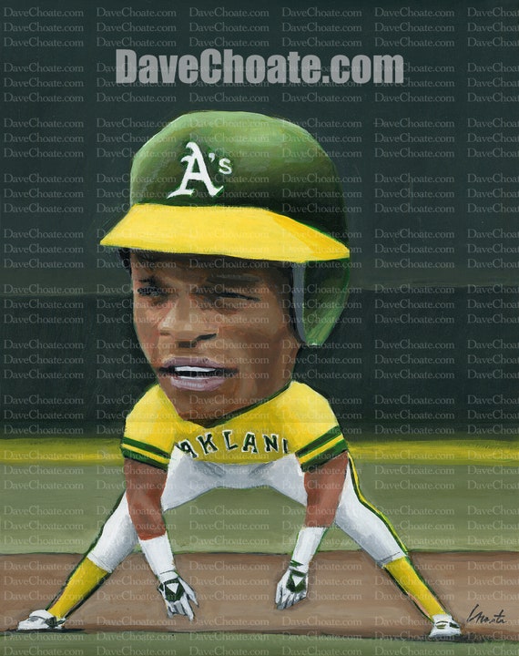 Rickey Henderson Oakland Athletics A's Original Painting 