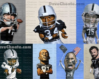 Raiders Collage 13x19 Art Print. Perfect for 18x24 frame with a 13x19 window.