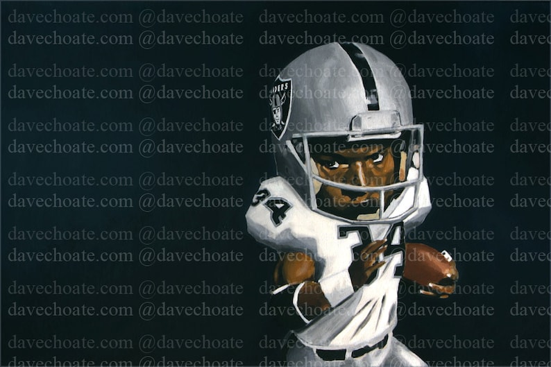 Bo Jackson, Los Angeles Raiders Art Photo Print image 1