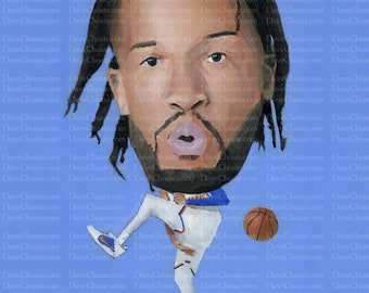 New York Knicks, Jalen Brunson photo print from an original painting