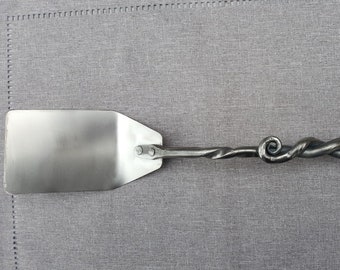 BBQ Spatula with Stainless Steel flipper, Hand Forged, Steel Spatula, Grill Tools, Kitchen Spatula, Grilling Gifts, Kitchen