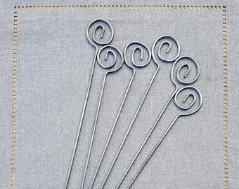 Metal Shish Kabob Skewer Set Classic Essential Spiral series, Kebab skewers, Hand Forged, metal skewers, BBQ skewers, Grill Skewers