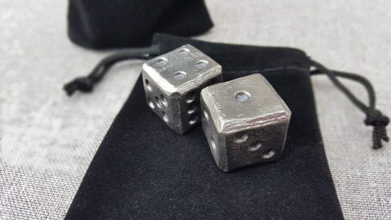 - Hand Forged Six Sided Metal Gaming Dice D6 34 Gift Dice Metal Dice Steel Dice 2 dice Gaming Gifts Forged Dice