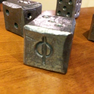 - Hand Forged Six Sided Metal Gaming Dice D6 34 Gift Dice Metal Dice Steel Dice 2 dice Gaming Gifts Forged Dice