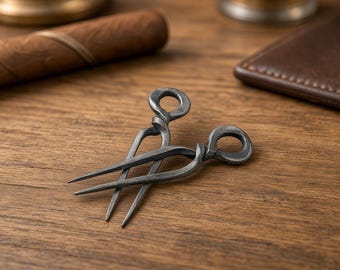 Palito de charuto forjado à mão – Durável e elegante, feito à mão para amantes de charutos - Porta-charutos, palito para charuto, garfo para charuto
