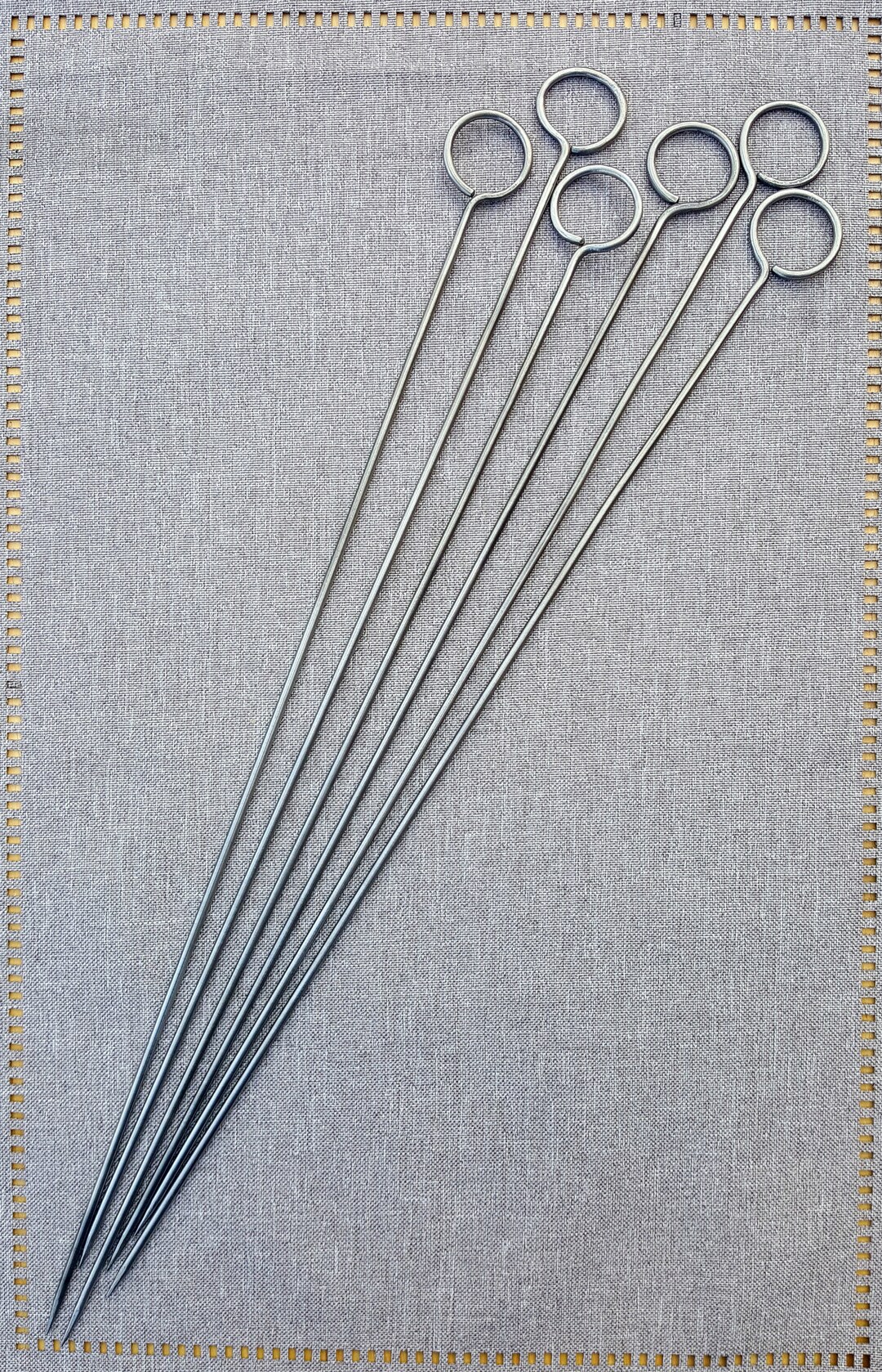 Metal Shish Kabob Skewer Set Classic Essential Ring Series Kebab