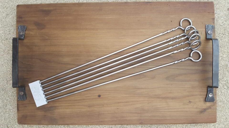 Metal Shish Kabob Skewer Set Jumbo Select Series Kebab Etsy