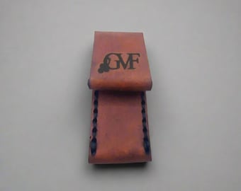 Handgemaakte lederen draagtas voor sigarenplectrum - etui voor sigarenplectrum - handgestikte leren draagtas voor sigarenhouder, nubber