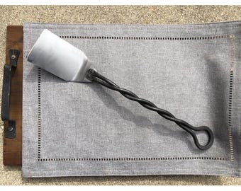 Heirloom Spatula with Stainless Steel flipper, Hand Forged, Steel Spatula, Grill Tools, Kitchen, Grilling Gifts, Kitchen, Father's Day
