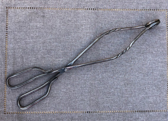 Grilling Tongs Long Tongs Grill Tools Fire Pit Open Pit Etsy