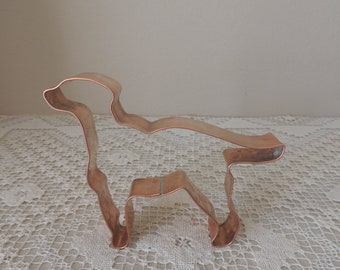 Pointer Dog Cookie Cutter. Vintage Handmade Copper Cookie Cutter. Animal Cookie Cutter. Canine Shaped Play Doh Cutter. Home School Supply.