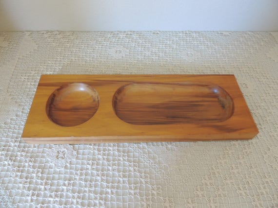 Wood Money Tray. Jewelry, Coin, Key Catch All. Woo