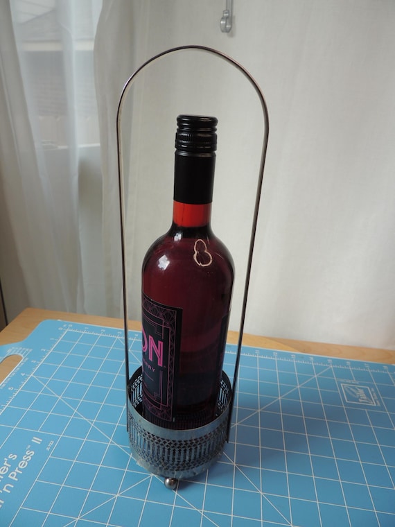 Tall Silver Wine Bottle Server: Storage for Wine